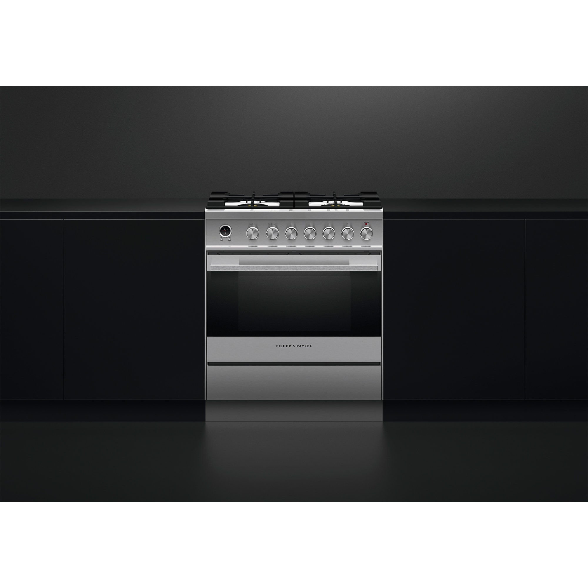Fisher & Paykel Series 9 30 in. 3.5 cu. ft. True European Convection Dual Fuel Range with 4 Sealed Burners - Stainless Steel, , hires
