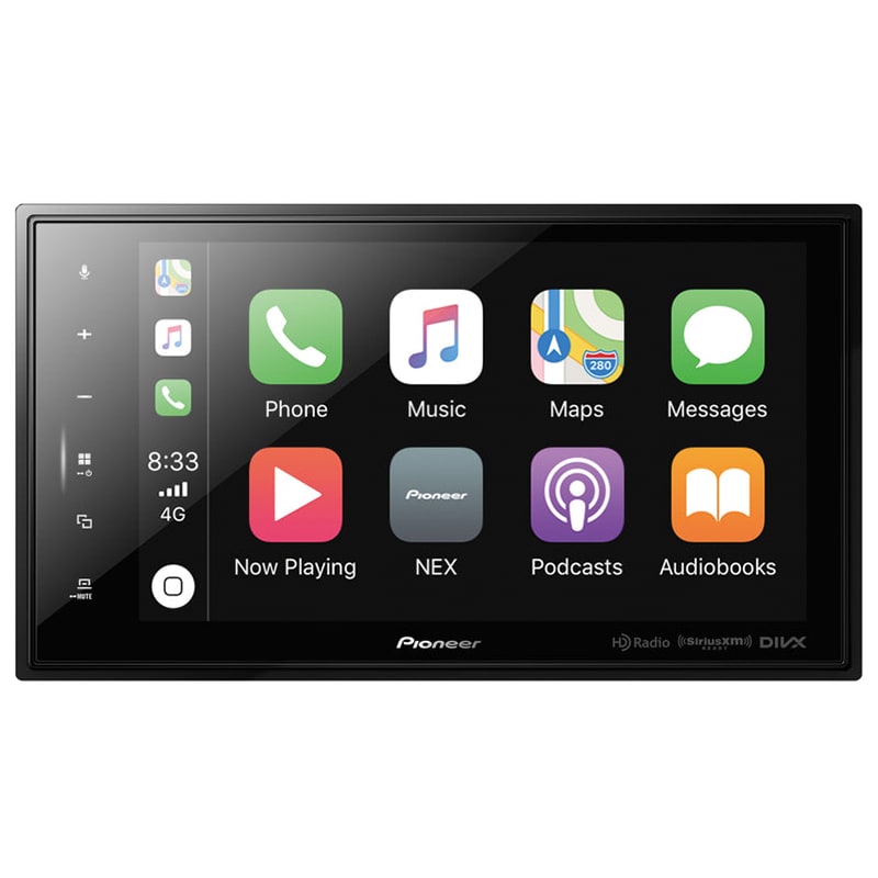 Pioneer 8" Android Auto, Apple CarPlay, Bluetooth, HD Radio & Modular Solutions Digital Media Receiver - Black, , hires