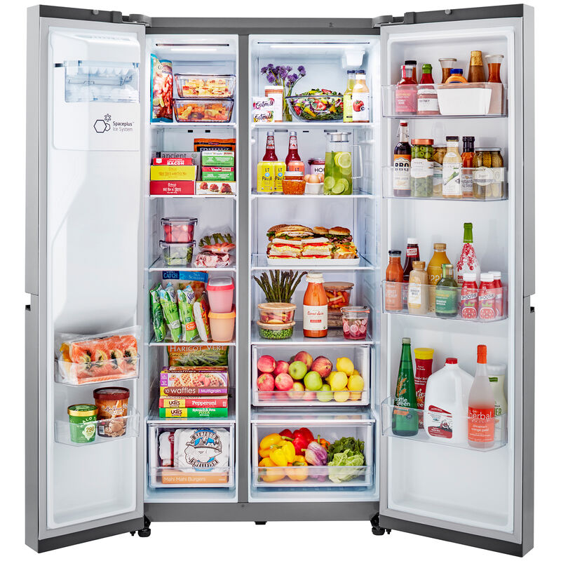 LG 36 in. 23.0 cu. ft. Counter Depth Side by Side Refrigerator with Ice & Water Dispenser - PrintProof Stainless Steel, , hires