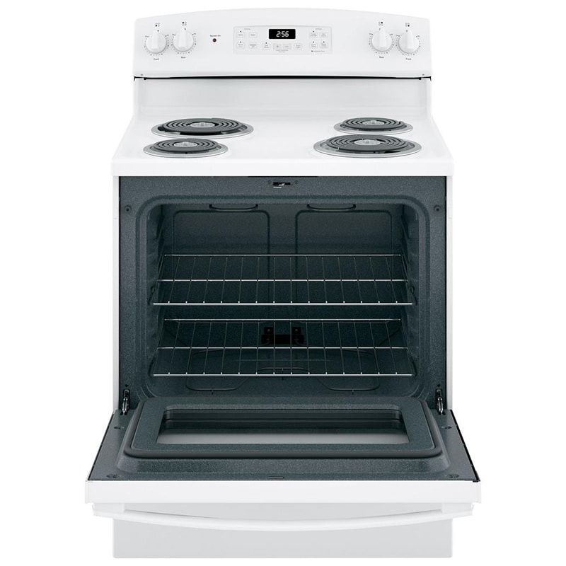 GE 30 in. 5 cu. ft. Electric Range with Coil Burners - White, White, hires