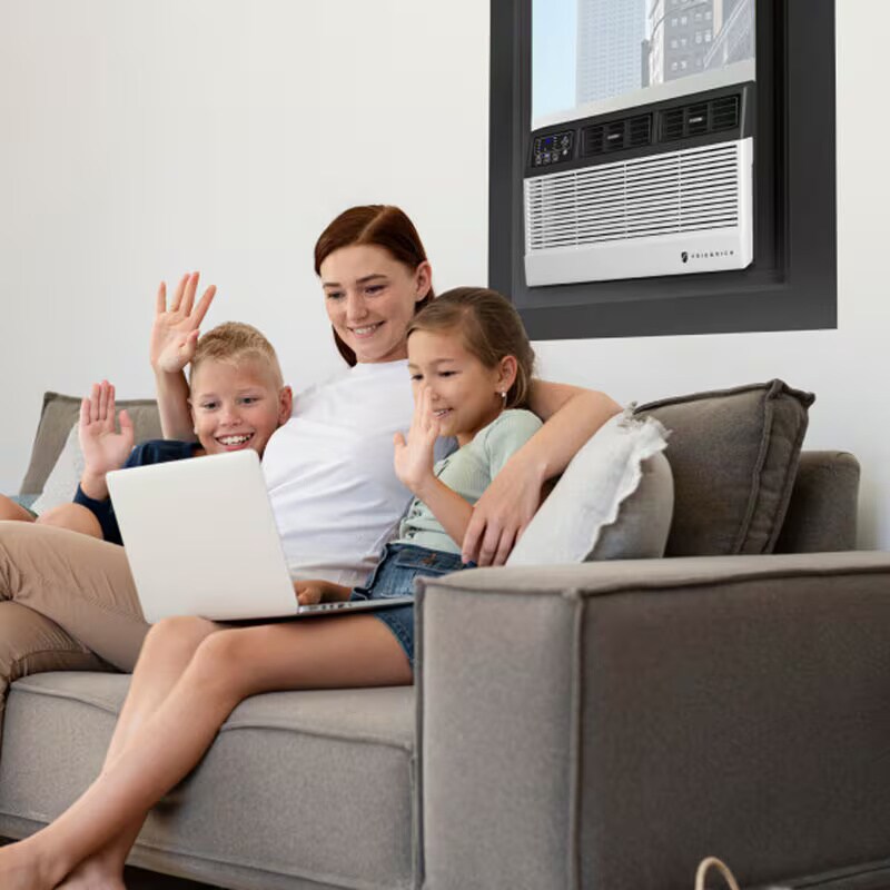 Friedrich Chill Premier Series 5,000 BTU 115V Smart Window Air Conditioner with 3 Fan Speeds, Remote Control - White, , hires