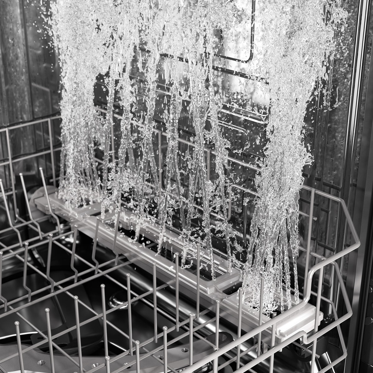 GE Profile 24 in. Top Control Flush-Mount Smart Dishwasher with 42 dBa Sound Level, 3rd-Rack, Twin Turbo Dry Boost & Pocket Handle - Fingerprint resistant Black Stainless, , hires