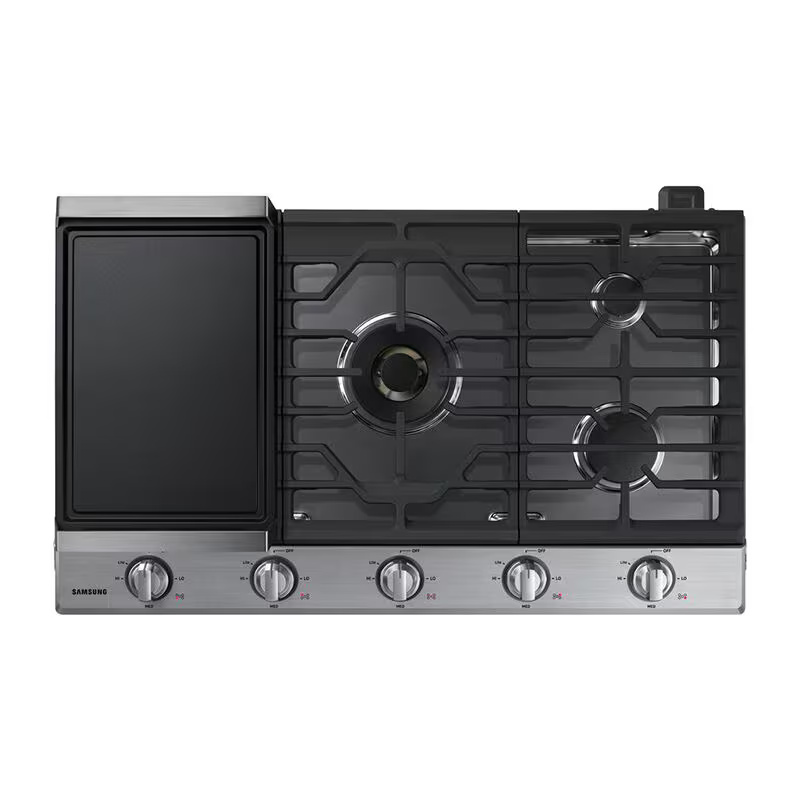 Samsung 36" Gas Smart Cooktop with 5 Sealed Burners & Griddle