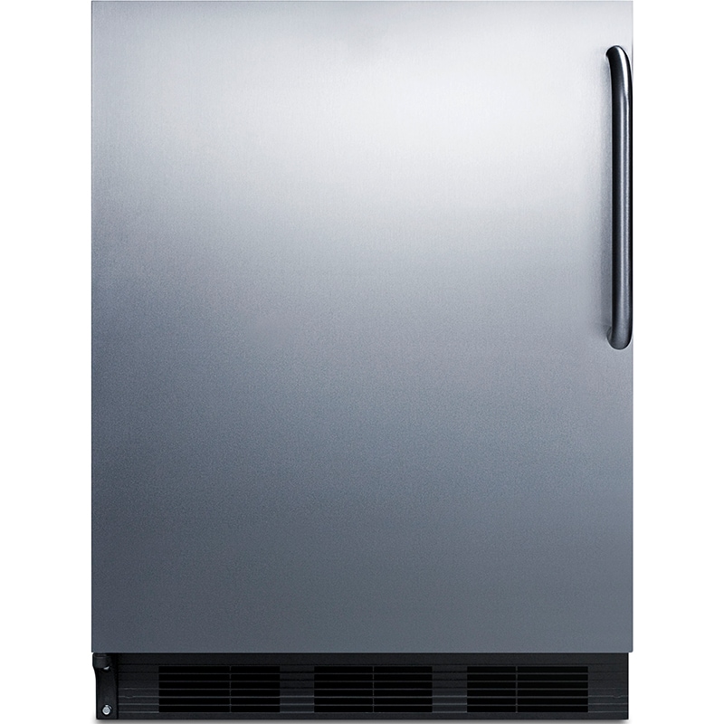 Summit 24 in. 5.1 cu. ft. Left-Hinged Undercounter Refrigerator with Towel Bar Handle - Stainless Steel, , hires