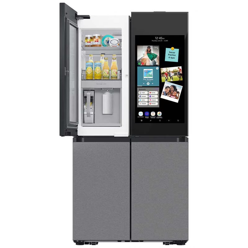 Samsung Bespoke 36 in. 28.6 cu. ft. Smart 4-Door French Door Refrigerator with Internal Water Dispenser - Fingerprint Resistant Stainless, Fingerprint Resistant Stainless, hires