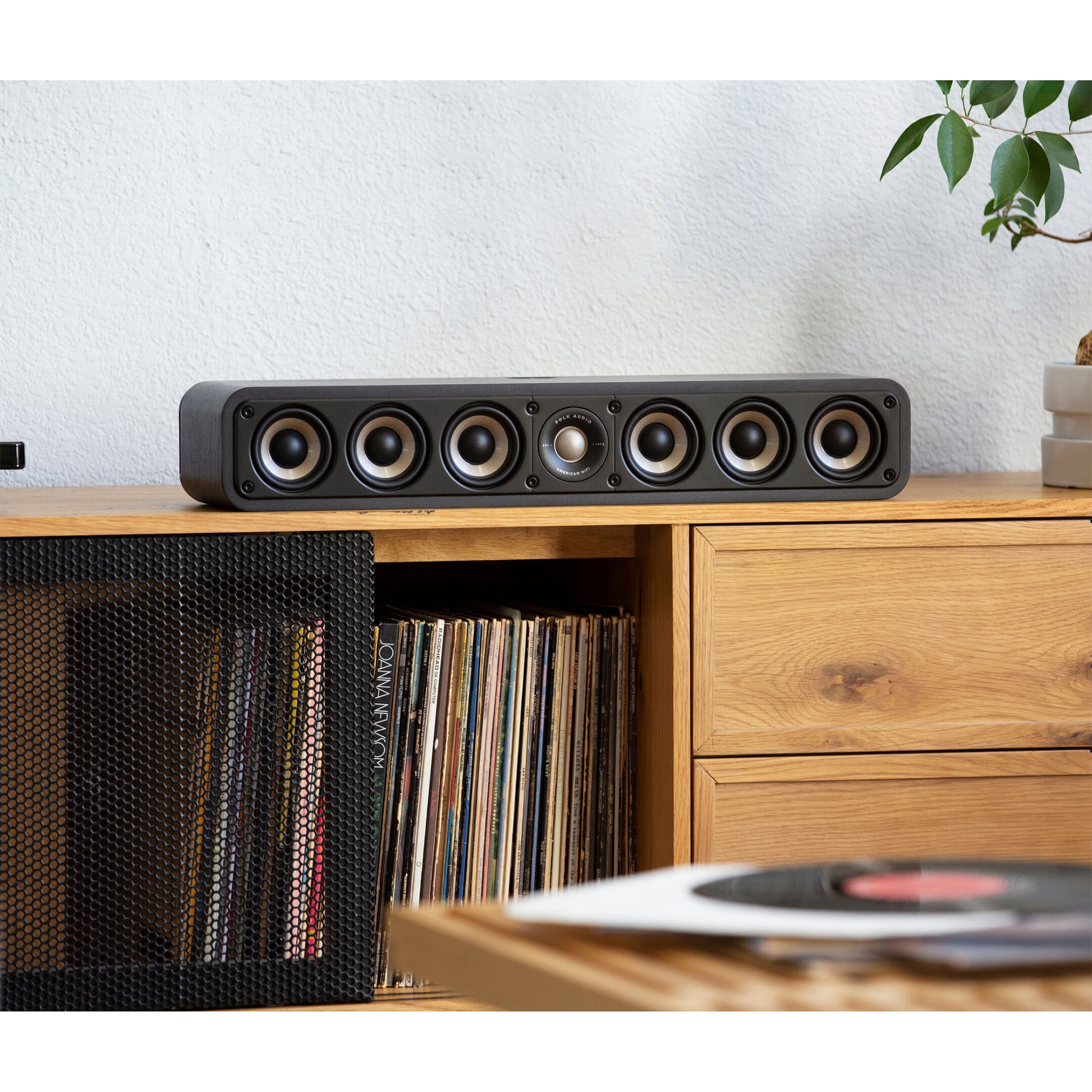 Polk Signature Elite ES35 High-Quality Slim Center Channel Speaker - Black, Black, hires