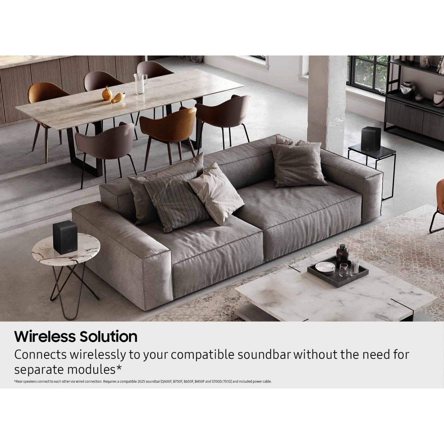 Samsung 2.0 Channel Wireless Rear Speaker Kit - Black, , hires