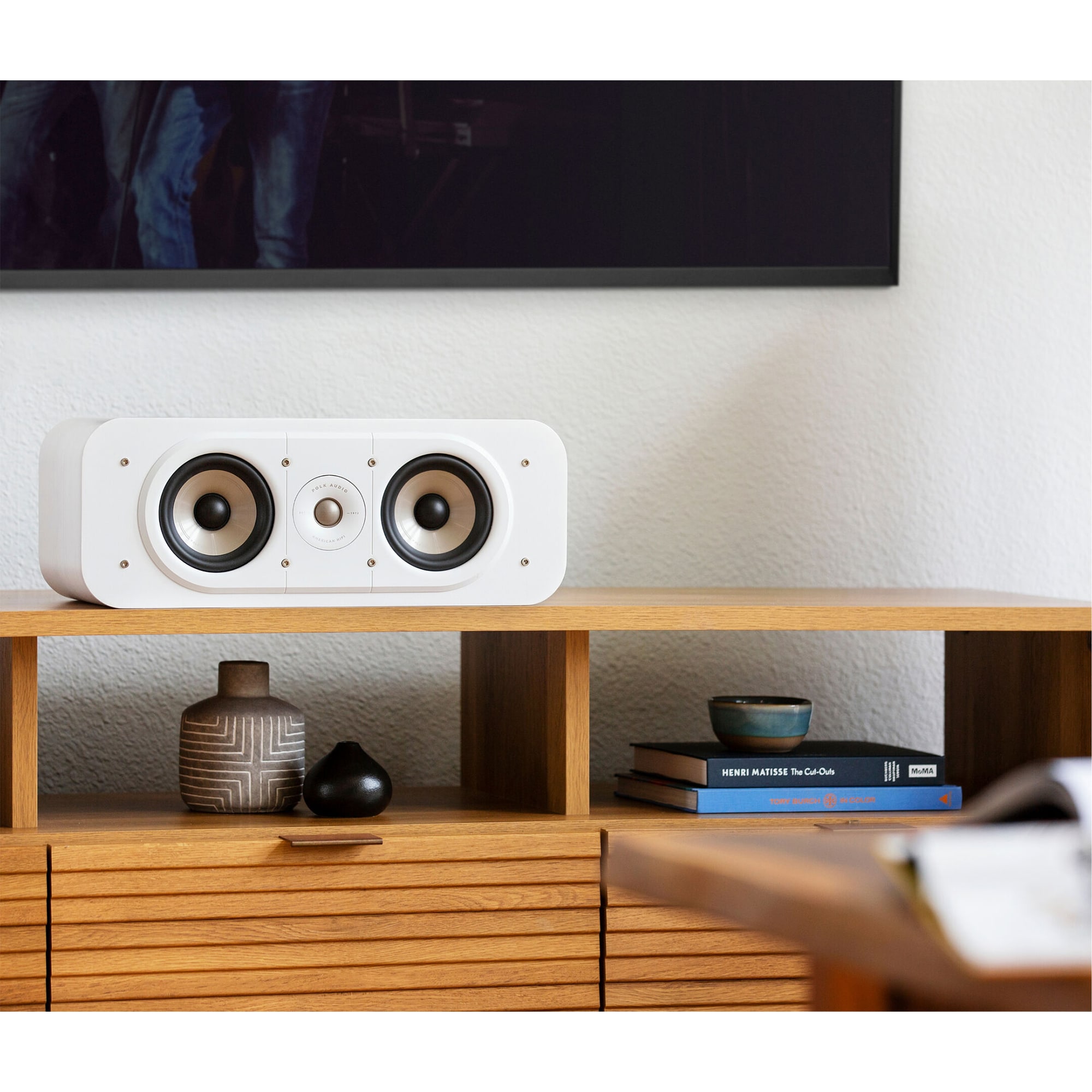 Polk Signature Elite ES30 High-Quality Center Channel Speaker - White, White, hires