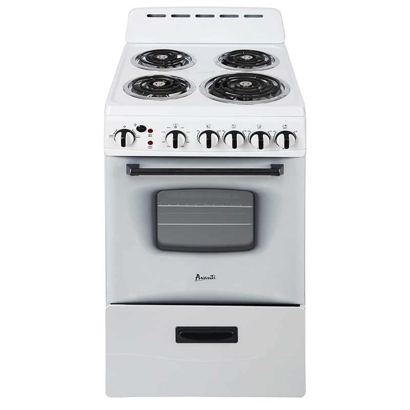 Avanti 20 in. 2.1 cu. ft. Electric Range with Coil Burners - White, , hires