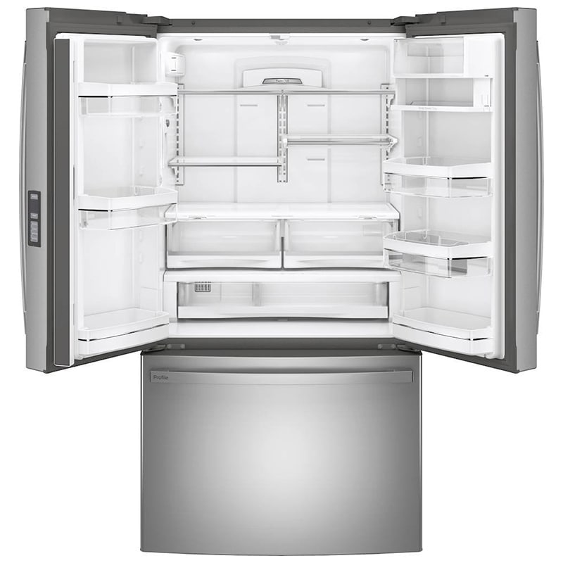 GE Profile 36 in. 23.1 cu. ft. Counter Depth French Door Refrigerator with Internal Water Dispenser - Fingerprint Resistant Stainless, Fingerprint Resistant Stainless, hires