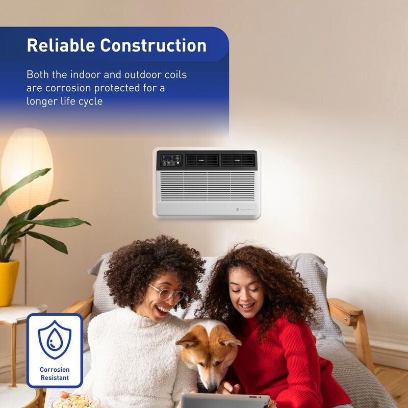Friedrich Uni-Fit Series 12,000 BTU 230V Smart Through-the-Wall Air Conditioner with Electric Heat, 3 Fan Speeds, Remote Control - White, , hires