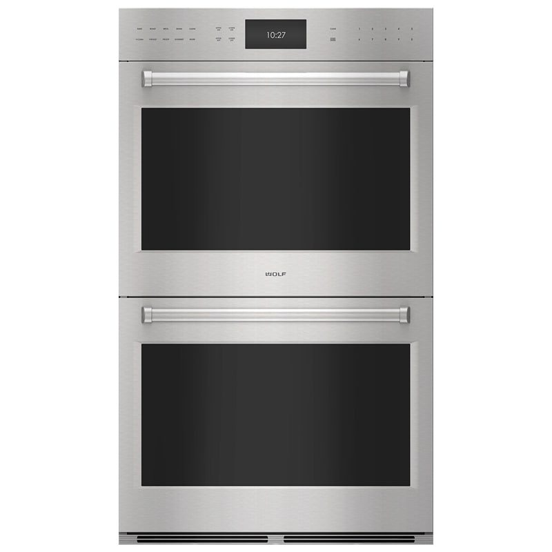 Wolf E Series 30 in. 9.4 cu. ft. Smart Top Control Electric Double Wall Oven with Dual Convection - Stainless Steel, , hires