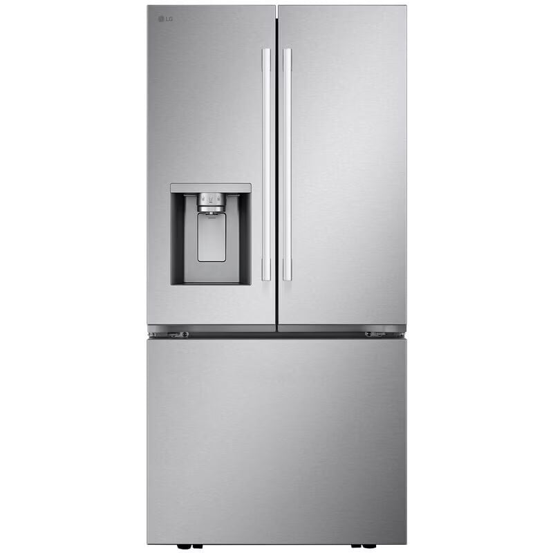 LG 33 in. 24.5 cu. ft. Smart French Door Refrigerator with Ice & Water Dispenser - PrintProof Stainless Steel, PrintProof Stainless Steel, hires
