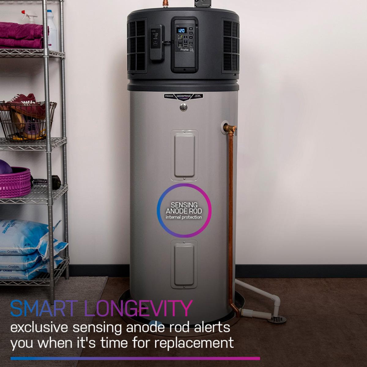 GE Profile Geospring Smart Electric 50 Gallon Tall Water Heater with 10-Year Parts Warranty, , hires