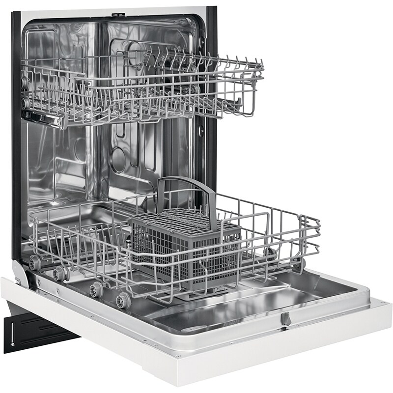 Frigidaire 24 in. Front Control Dishwasher with 52 dBa Sound Level & Pocket - White, White, hires