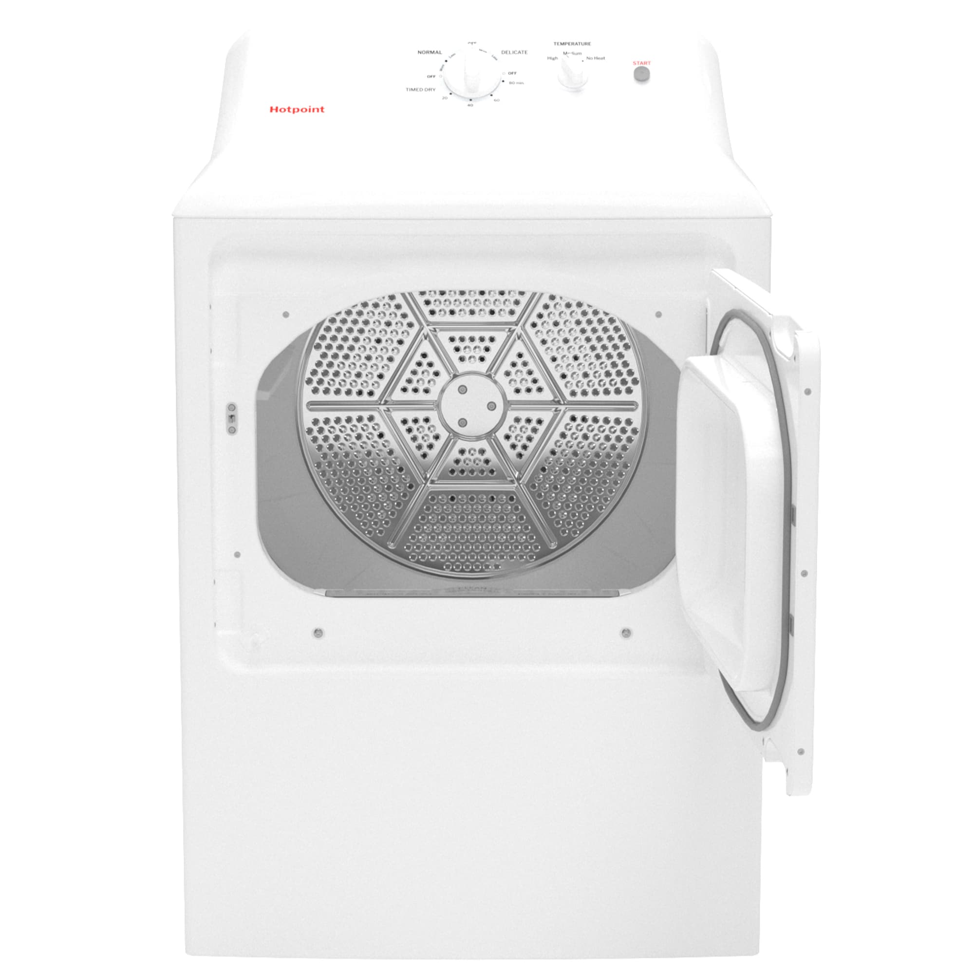 Hotpoint 27 in. 6.2 cu. ft. Gas Dryer with Up To 120 ft. Venting & Shallow Depth - White, , hires
