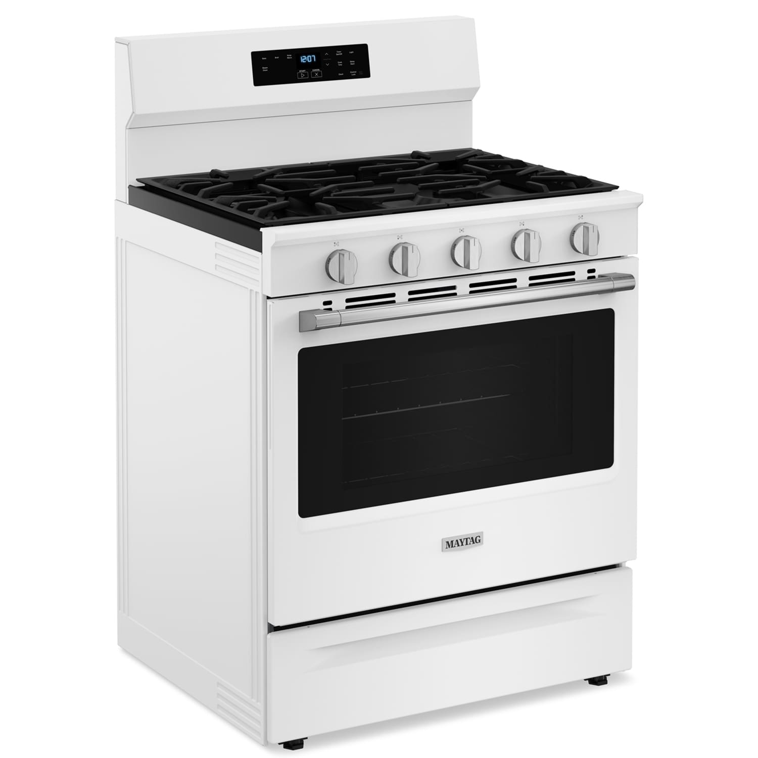 Maytag 30 in. 5 cu. ft. Gas Range with 5 Sealed Burners - White, White, hires