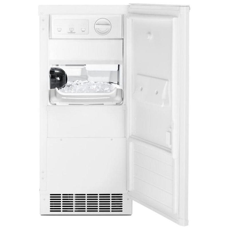 Whirlpool 15 in. Built-In Undercounter Ice Maker with 25 lb. Ice Storage, Auto-Defrost & Digital Control - White, White, hires